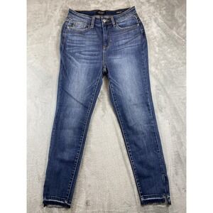 Judy Blue Womens Skinny Fit 9/29 Blue Denim Jeans Medium Wash, Stretch